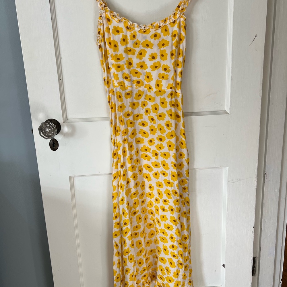 Faithfull the brand Floral Yellow Dress